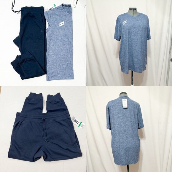 Hurley NWT Sz XL Navy Loungewear  Drawstring Joggers T-shirt Set - Picture 1 of 16